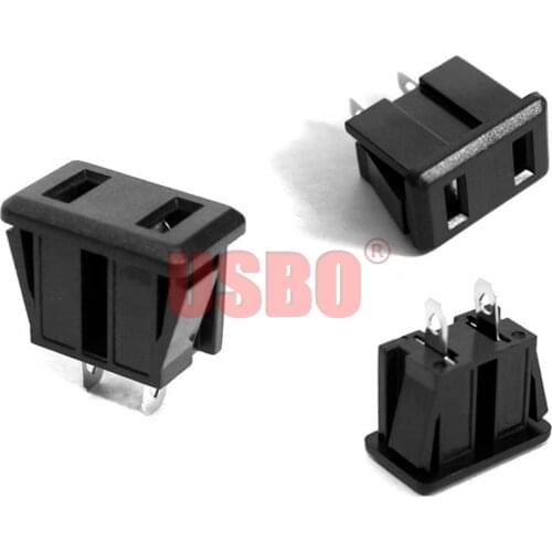 High quality Universal Black 10A 250V US 2 pin industry outlet America flame retardant Electrical AC power socket BX-5B-1