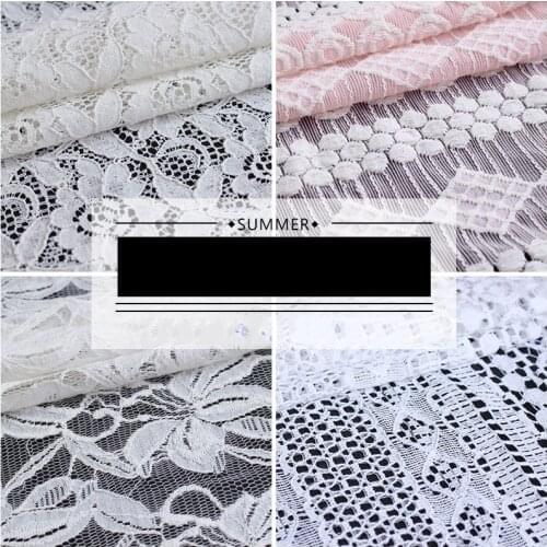 Embroidery Hollow Lace Fabric Lace Cloth Curtain Bottoming Shirt Dress Clothing Handmade Diy Cotton Comfortable Soft Breathable