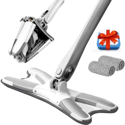 Wonderlife_aliexpress Store X Style Squeeze Mop Household Tools Cleaning Lazy Mops for Wash Floor Rubber Serpillere Eco-Friendly