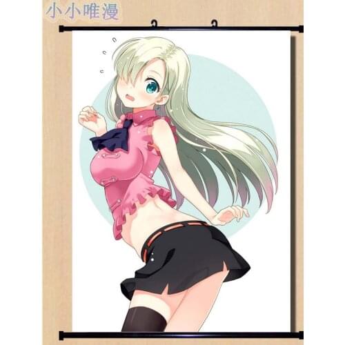 Japanese Anime The Seven Deadly Sins Nanatsu no Taizai Elizabeth Liones & Meliodas & Diane Home Decor Wall Scroll Poster Picture