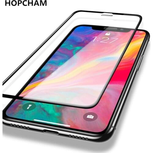 Curved Edge Protective Glass on the For iPhone 7 6 6S 8 Plus Tempered Screen Protector For iPhone X XR XS Max 7 6 Glass Film
