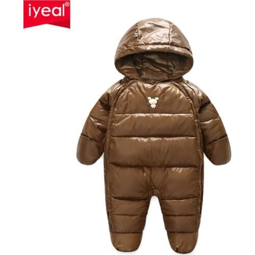 IYEAL Winter Waterproof Snowsuit Boy Baby Jacket Down Outdoor Coat Infant Clothes Girls Climbing For Boys Kids Jumpsuit 1-3Years