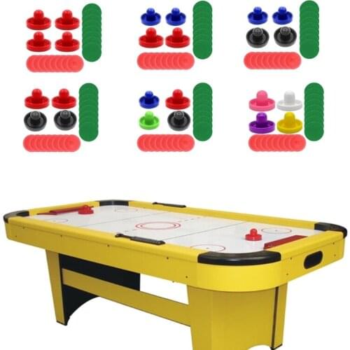 1 Set 96mm Air Hockey Pucks Replacements Plastic Lightweight Air Hockey Pushers Goal Handles Paddles Accessories for Game Tables