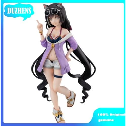 100% Original genuine PRINESS CONNECT! Re:Dive black cat Kyaru PVC Action Figure Anime Figure Model Toys Figure Doll Gift