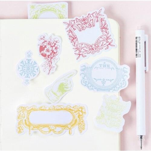 32packs Colorful European style Stickers myth series N times sticker creative tearable paper notes Notepad Self adhesive sticker