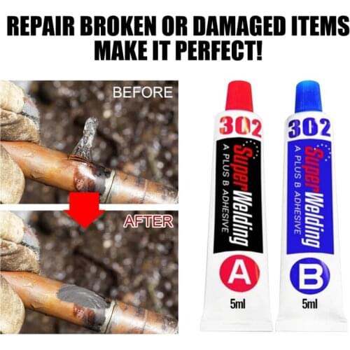 5/10ml AB Glue Strong Bonding Sealant Casting Repair Glue Machine Metal Home Cold Welding Metal Repair Paste for Car Home