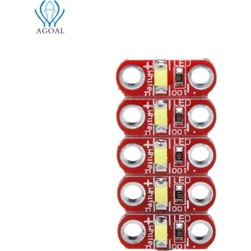 5pcs/lot 3V to 5V 40mA For SMD LED Module White LED Module For Lilypad LED Module