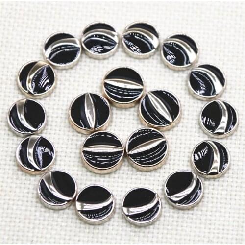 50pcs 11.5mm Black color flat back Button Cute Home Garden Crafts Cabochon Scrapbooking Clothing accessories