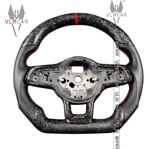 Private custom carbon Fiber steering wheel For VW Golf MK7 MK7GTI MK7R / Forged carbon fiber