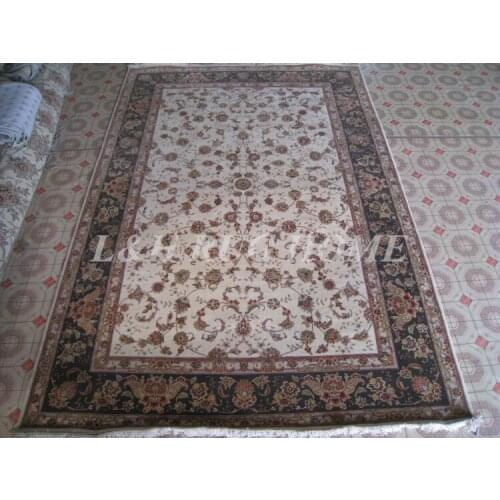 Free shipping 6'X9' 200 Line Hand-knotted Wool and silk Oriental Persian carpet handmade carpet