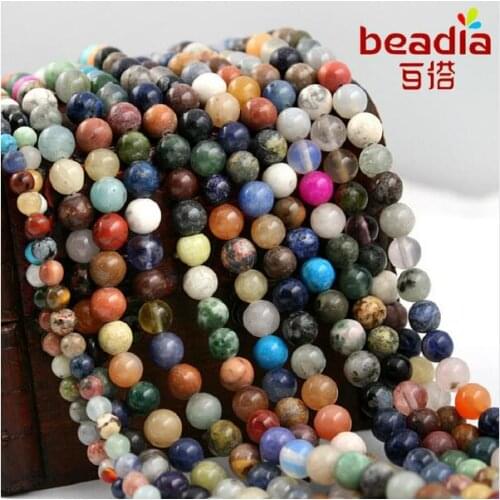 New Arrival 4mm 6mm 8mm Stone Beads Beads Nature Stone Beads For DIY Bracelet Necklace Jewelry