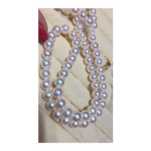 Noble jewelry 10-11 mm natural south sea white pearl necklace 14 K gold