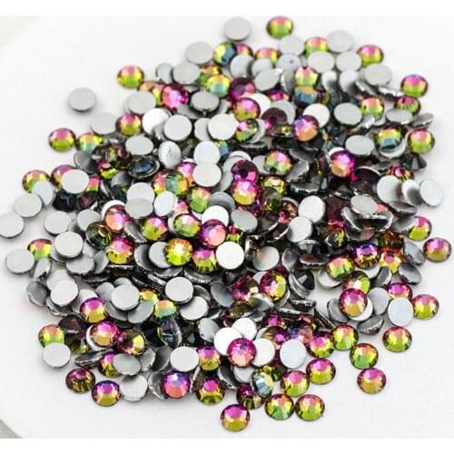 Flash Rhinestone Crystal Vitrail Medium SS3-SS16 Non-Hot Repair FlatBack Strass Sewing And Cloth Clothing Rhinestone Nailstone