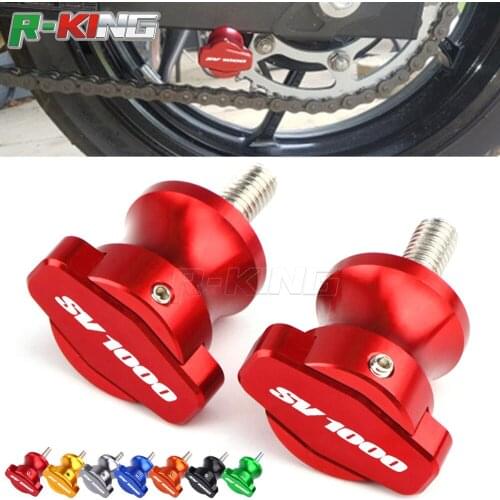 For SV1000 SV 1000 Motorcycle Accessories Aluminum 8MM Swingarm Spools Slider Stand Screws M8