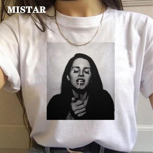 90s Graphic Aesthetic T-Shirt Fashion New Summer Top Female Lana Del Rey Casual T Shirt Women Funny Printed White Model Tees