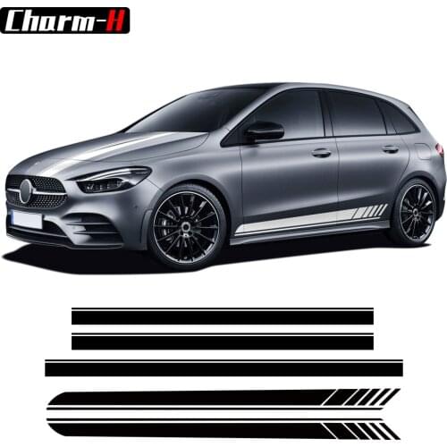 Edition 1 AMG Styling Door Side Skirt Sticker Bonnet Roof Rear Stripes Kit Decal for Mercedes Benz B Class W246 W247 B180