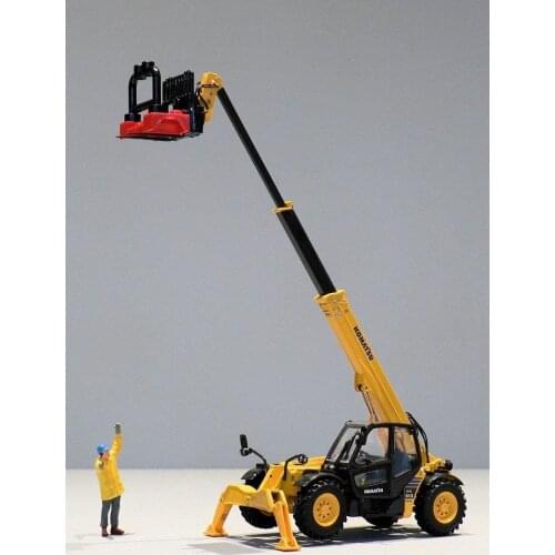 UH8002 1:50 KOMATSU WH613 TELEHANDLER WITH PALLET FORKS Diecast Toy Model for Decoration,Collection,Gift,No Package Box