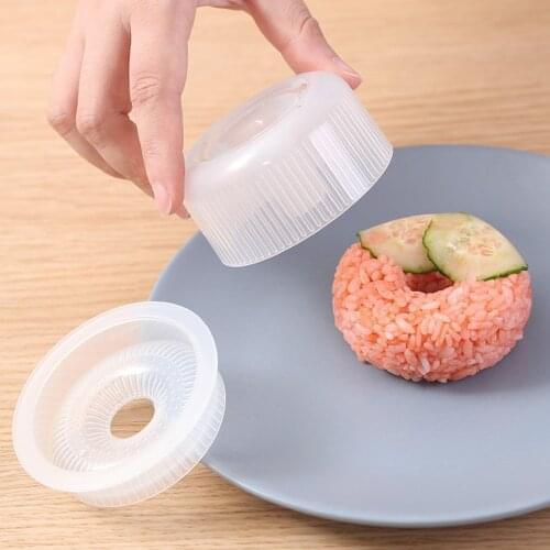 1pc Creative Donut-Shaped Rice Ball Mold Japanese-Style Round Rice Mould Household Kitchen DIY Childrens Rice Bento Sushi Maker