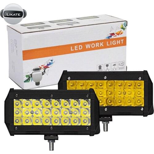 LKT 7Inch 72W LED Bar Light Bar For Driving Offroad Boat Car Tractor Truck ATV Spot Flood Combo LED Work Light Bar