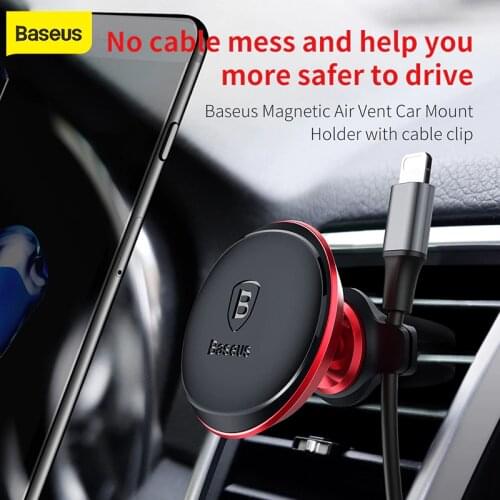 Baseus Magnetic Car phone holder Air Vent Mount Mobile Smartphone Stand magnet Support Cell Cellphone Telephone holder in car