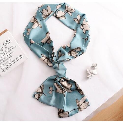 New 2020 Silk Scarves Women Foulard Head Hijab Small Scarf Ladies Chiffon Shawl Wrap Female Bandana Pashmina Cachecol Echarpe