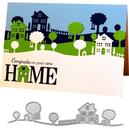 Julyarts Houses And Trees New Cutting Dies For 2021 Crafts Die Cut Decoration Scrapbook Paper Craft Knife