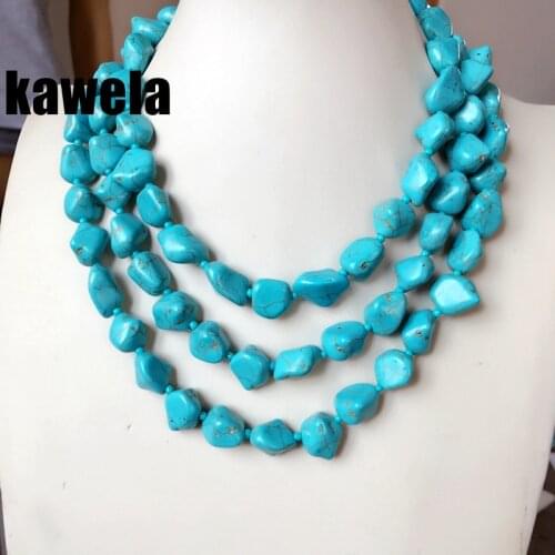 New Three Layers Statement Irregular Stone Necklace