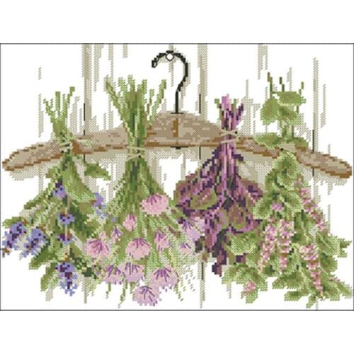 Upside down plants and flowers Counted Cross Stitch 11CT 14CT 18CT DIY Chinese Cross Stitch Kits Embroidery Needlework Sets