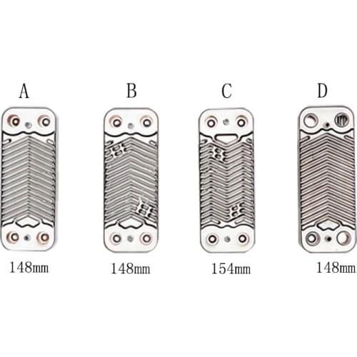 Heat exchanger plate wort plate chiller homebrew wort chiller for wall-mounted furnace boiler stainless steel 10/12/14 plates