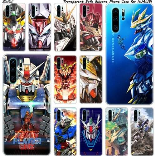Hot Gundam Anime Soft Silicone Phone Case for Huawei P30 P20 Pro P10 P9 P8 Lite 2017 P Smart Z Plus 2019 NOVA 3 3i Fashion Cover
