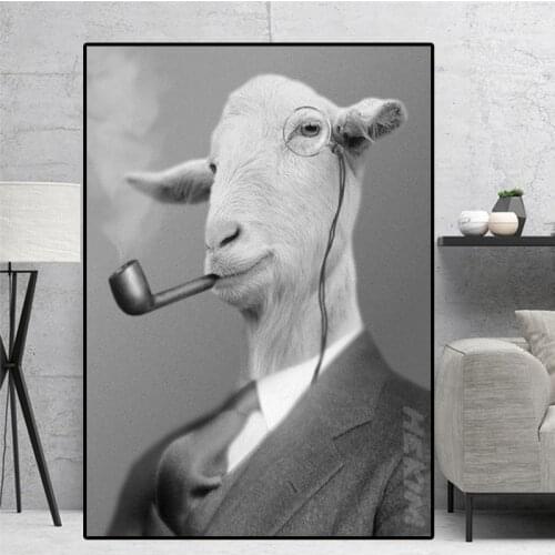 Canvas Painting Posters Horse Cat Goat Wall Art Prints Animals Pictures And Prints for Living Room Home Wall Art Decora Quadro