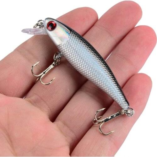 1PCS 6.5cm 4.5g Fishing Lure Quality Minnow Lure 3D Eyes Plastic Hard Bait Pesca Artificial Jig Wobblers Crankbait Fishing Bait