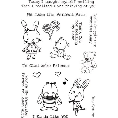 Clear Stamp THANK YOU FOR HOLDING MY HAND Scrapbooking Material DIY Photo Cards Account Rubber Stamper Transparent Stamp Sellos