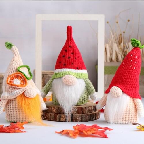 Modern Decorative Doll Cute Cartoon Fruit Dwarf Stuffed Toys Desktop Decors Artware for Home Office