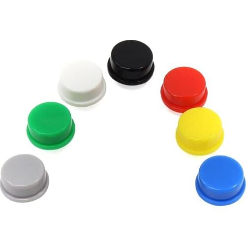 10PCS Tactile Push Button Switch Cap 12x12x7.3mm Micro Momentary Tact keycaps Assortment for Arduino Switch