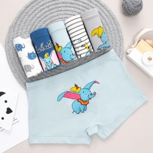 5pcs/lot Soft Cotton Boys Underwear Boxer Briefs Breathable Kids Panties for Toddlers Teen Underwear Shorts