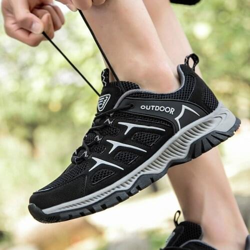 Unisex Outdoot Breathable Hiking Trekking Sneakers Light Weight Men Women Mesh Summer Travel Sport Shoes