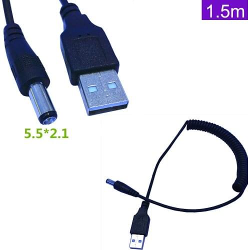 USB Male A to DC Power Supply Cable DC 5.5mm*2.1 mm DC Jack Plug Charger Tablet