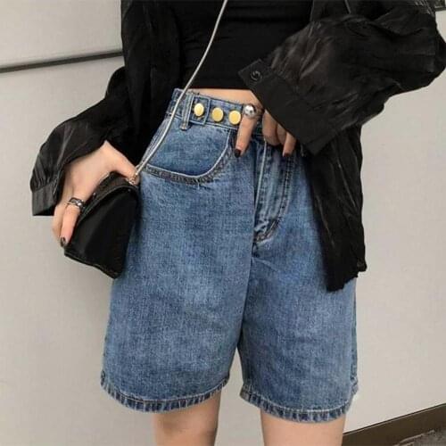 High Waist Wide Leg Denim Shorts Women Plus Size Loose Wide Leg Shorts Summer Casual Denim Shorts Female pantalones short femme