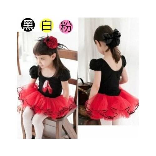 High Quality Childrens Day Girls Pretty Leotard Costumes Short sleeve Paddy Cotton Princess Dresses Kids Tutu Ballet Dress