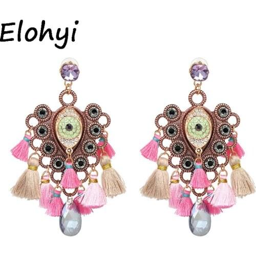 ELOHYI Bohemian Tassel Earrings Statement Earring Trend Pendients Earrings For Woman Fashion Earrings Luxury Oorbellen Jewelry