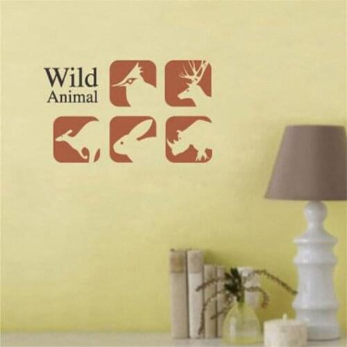 Animal Art Background Silhouette Furnishing Home Figure Decorative Stickers Living Room Bedroom Glass Children Wall Stickers