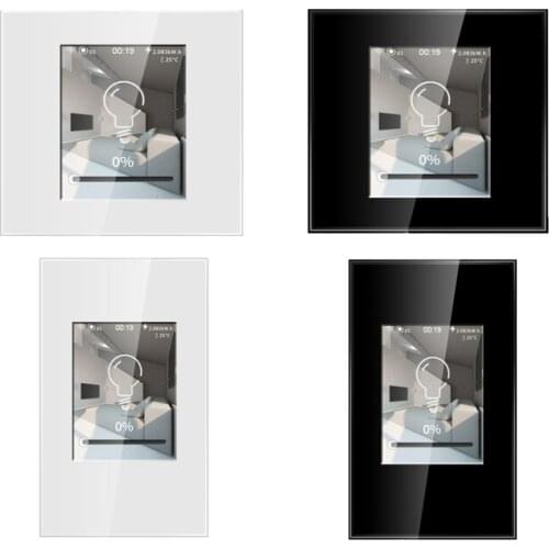 LCD Touch Screen Wifi Smart Dimmer Switch 220V 110V EU US APP Power Monitor Timer Work with Siri Homekit Alexa Google Home