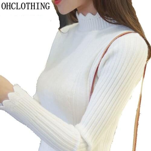 Winter 2017 Korean short half turtleneck dress spring sleeve head long sleeved shirt coat bottoming sweaters