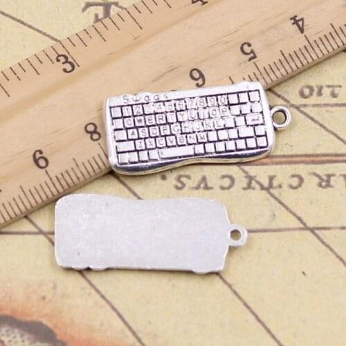 12pcs Charms Computer Keyboard 14x31mm Tibetan Silver Pendants Crafts Making Findings Handmade Antique DIY Jewelry
