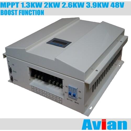 48V MPPT 1.3KW 2KW 2.6KW 3.9KW Wind Solar Hybrid Controller Boost Function CE Certificated Free Software Low Voltage charging