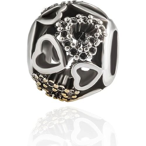 HPXmas Wholesale 5pcs/lot Caved Heart Flower Round DIY Bracelet Making Beads Hand Made Needlework Crystals Free Shipping