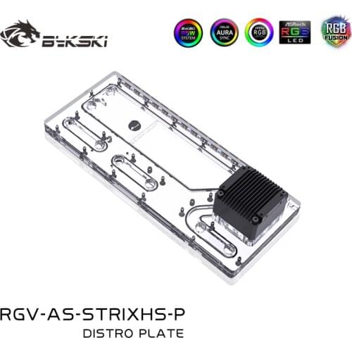 BYKSKI Acrylic Waterway Board Solution for ASUS ROG Strix Heli case ,Support DDC Pump ,Reservoir Replace Water Tank