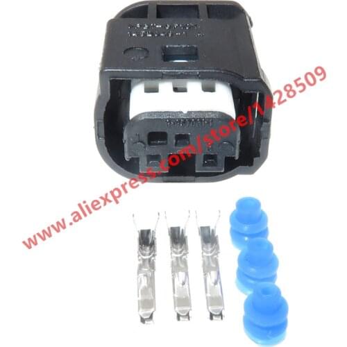 20 Sets 3 Pin Auto Pressure Switch Cold Air Pressure Sensor Connector Waterproof Throttle Pedal Plug For BMW BENZ 1-1452049-1