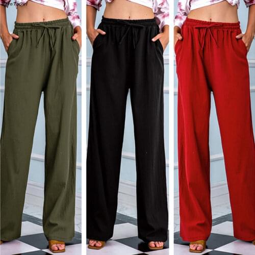 BornToGirl Women's Wide Trousers